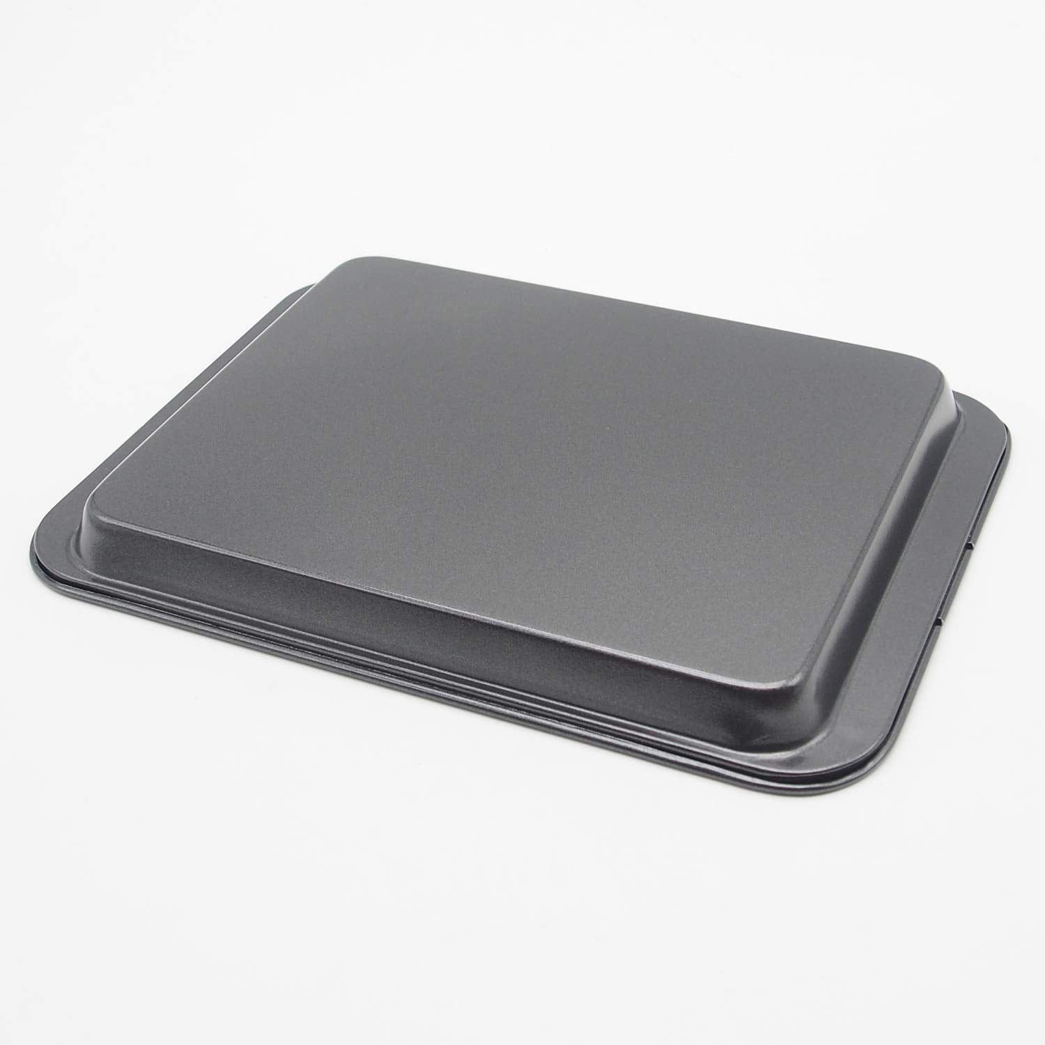 HYTK Small Baking Sheet Nonstick 9.45 X 7.09 Inch (Inner 7.5x6), 8 Inch Mini Cookie Tray Toaster Conventional Oven Pan No Warp No Rust Magnetic Bakeware for 1 to 2 person 2 Pack