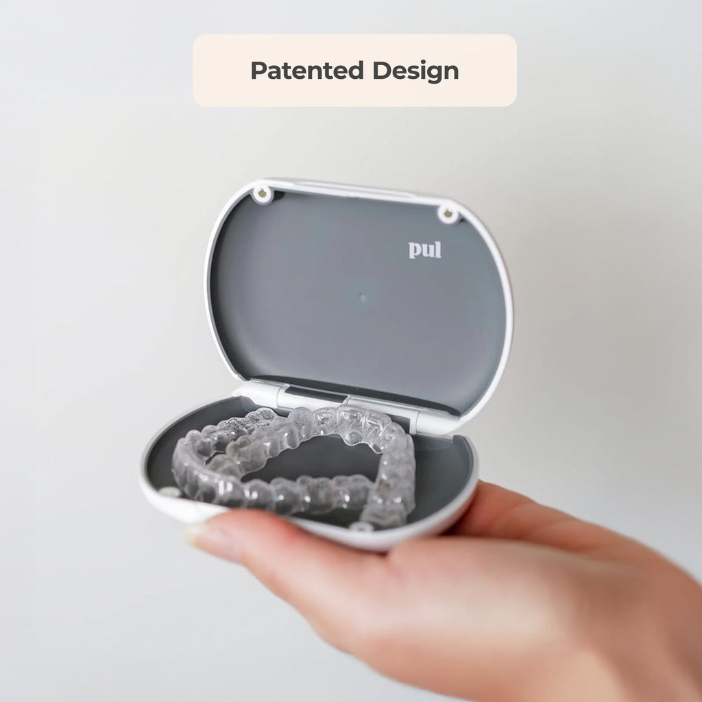 Clear Case for PUL Aligners and Retention Devices - Purple | Vented Compact Dental Storage Box for Invisalign and Retainers | BPA Free and Travel Friendly Design