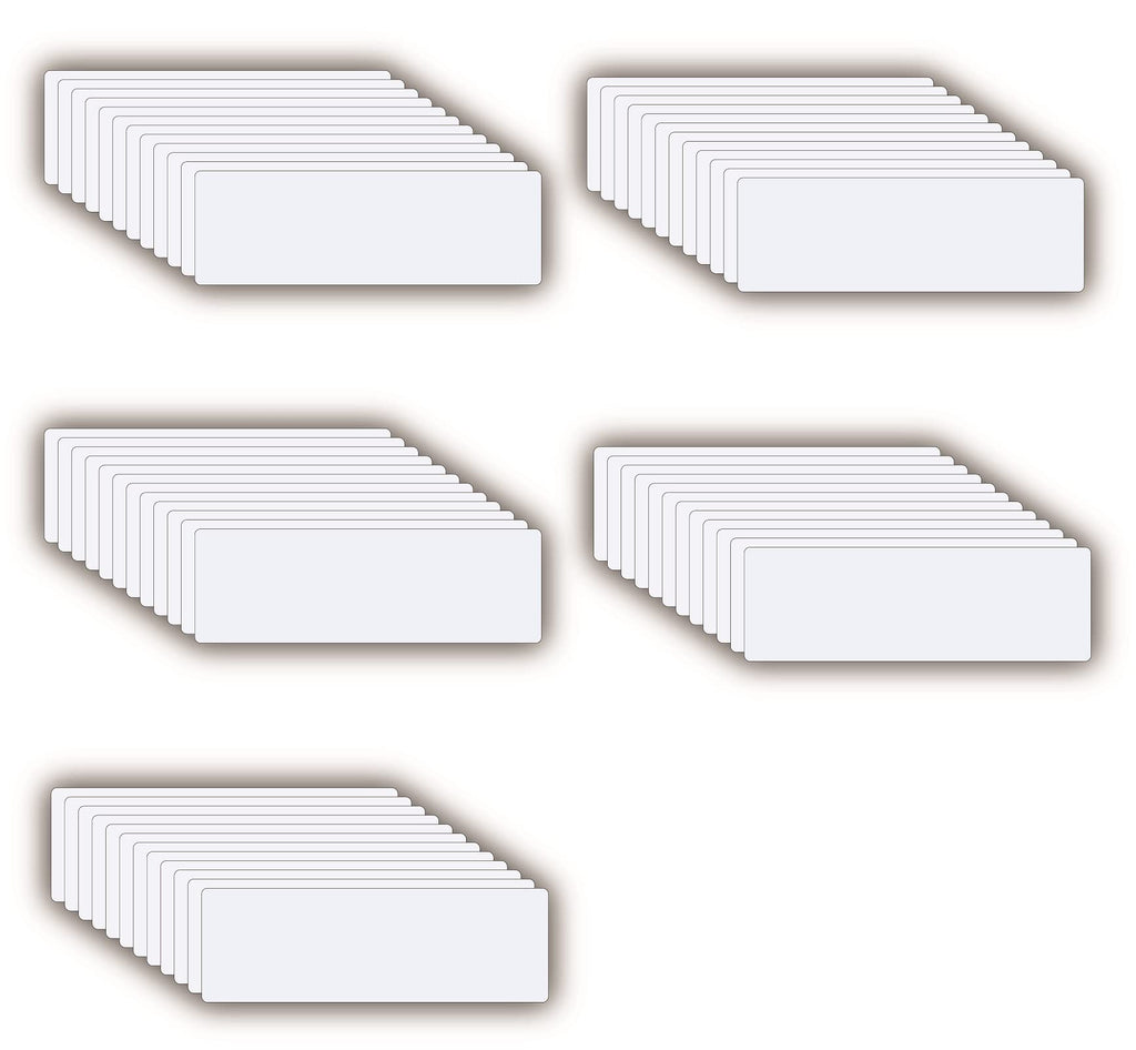 STTMGN Dry Erase Magnetic Labels (1x3,Pack of 60),Write On Magnets Sticker,Real Waterproof/Reusable for Classroom&Office&Cabinet&whiteboard&Fridge&More (White)