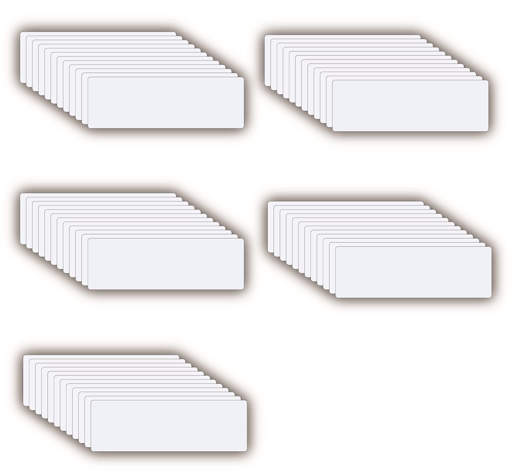 STTMGN Dry Erase Magnetic Labels (1x3,Pack of 60),Write On Magnets Sticker,Real Waterproof/Reusable for Classroom&Office&Cabinet&whiteboard&Fridge&More (White)