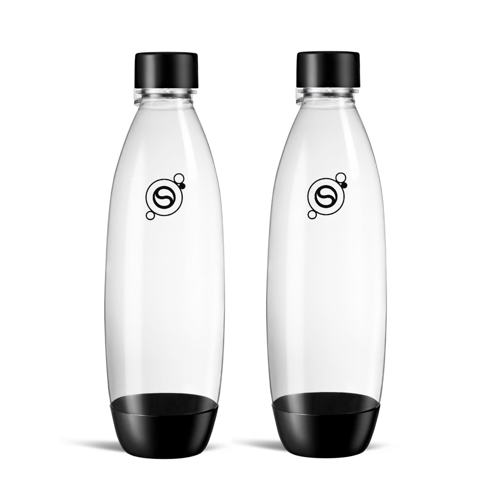 Sodastream 1L Fuse Black Bottles Twin Pack - Dishwasher Safe