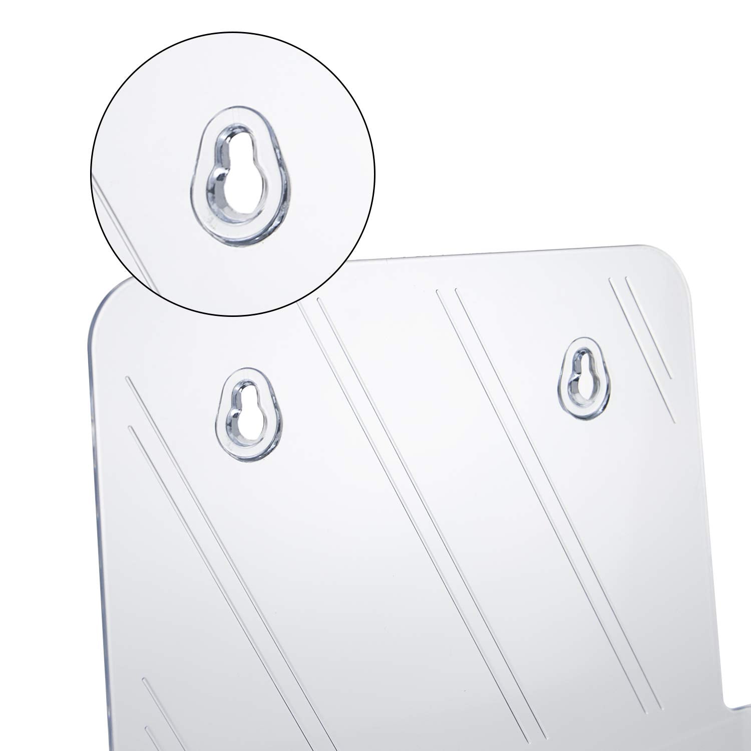 Yarlung 2 Pack Acrylic Brochure Holder, 8.5 x 11 Inches Clear Booklet Display Stand for Desk or Wall Mount, Plastic Countertop Organizer for Menu, Pamphlet, Literature, Document, Magazine, Journals