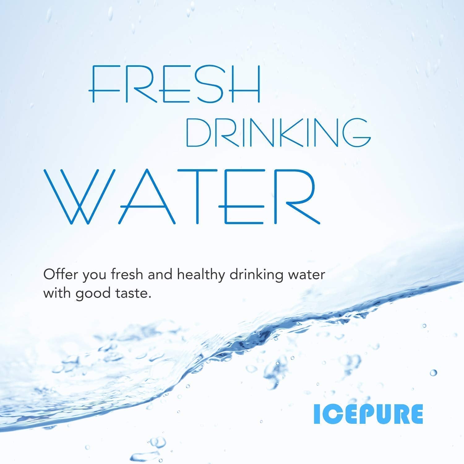 ICEPURE MWF Refrigerator Water Filter Replacement for GE SmartWater MWFP,HDX FMG-1, GWF, RWF1060, GSE25GSHECSS, 197D6321P006, WFC1201, PC75009, 9991, RWF0600A Refrigerator Water Filter 2Pack