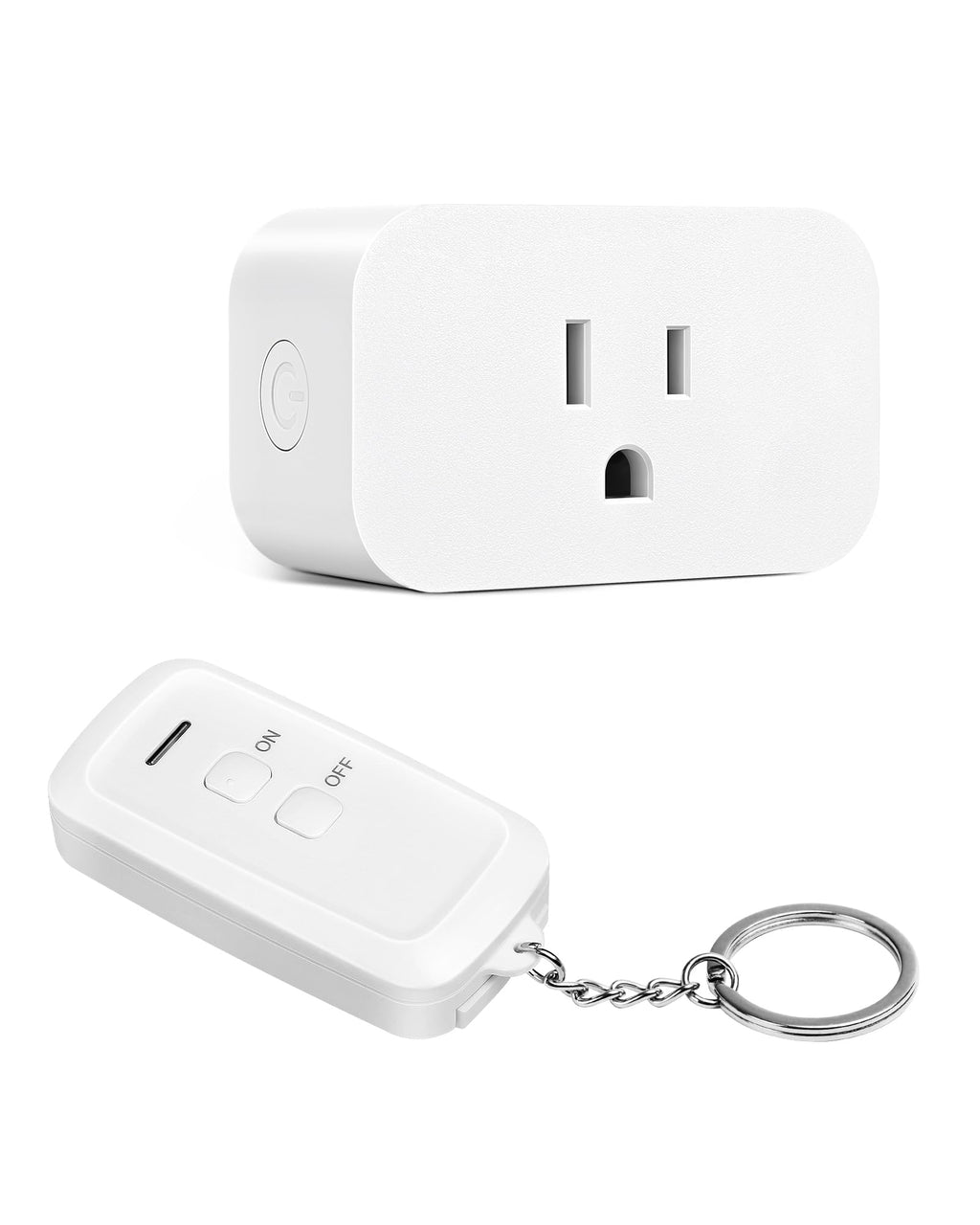 DEWENWILS Indoor Remote Control Outlet, Wireless Remote Light Switch, No Interference, No Wiring, 15A/1875W, 100ft RF Range, Compact Design, Programmable