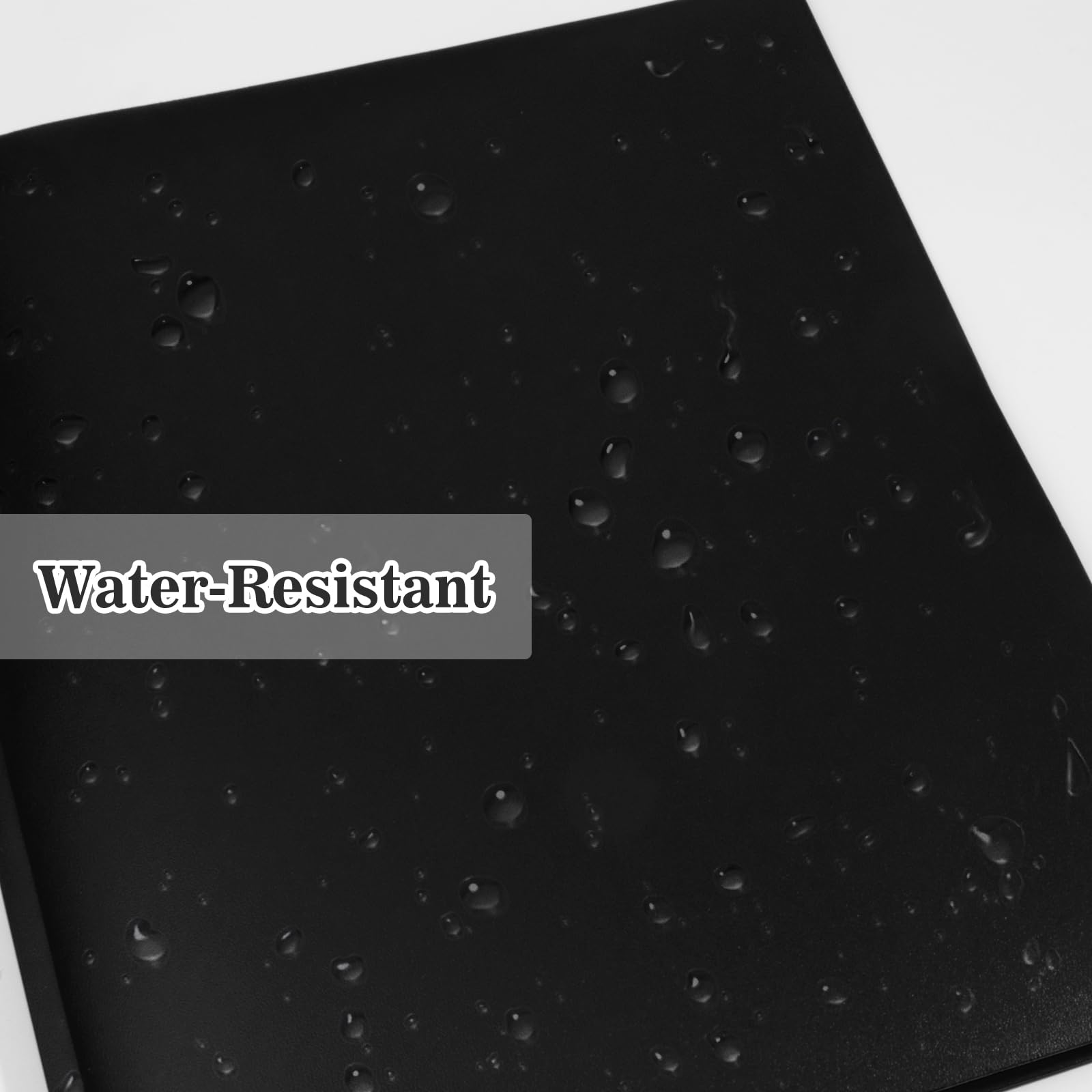 EEHZTSI 12-Pack Plastic Folders with Pockets and Prongs,2-Pocket Folders with 3 Fasteners, Poly Folders Holds 8-1/2" x 11" Paper for School/Office/Home (12, Black)