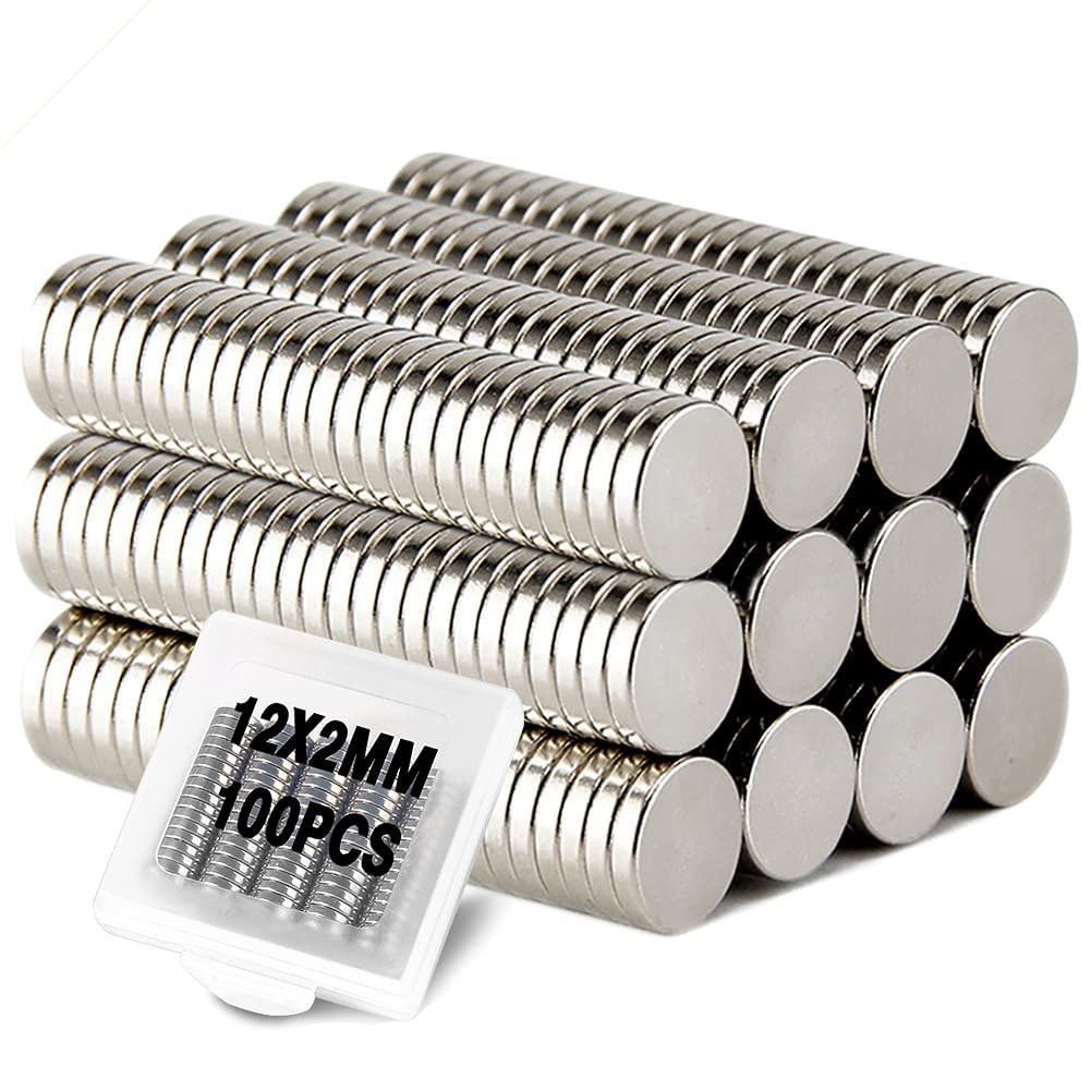 DIYMAG 100Pcs Refrigerator Magnets, Small Round Disc Magnets for Crafts, Premium Brushed Nickel Tiny Fridge Magnet, Office Magnets, and Whiteboard Magnet
