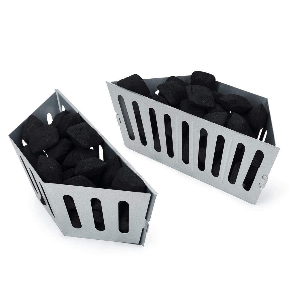 Stanbroil Charcoal Grill Basket Holder, 15" x 5" Charcoal Briquet Holder Replacement for Weber 22" and 26" Charcoal Grills, 2 Pack