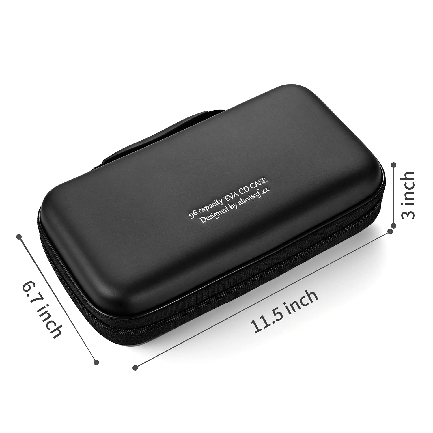LIOVODE DVD Case, 96 Capacity EVA CD Case Holder Storage Organizer Portable Protective DVD Wallet Holder for Car (96 Capacity, Black96)