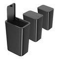 3 Pack 10 Liter Bathroom Trash Can with lid, 2.6 Gallon Kitchen Trash Can,Small Garbage Can Slim Compost Bin Waste Basket for Bathroom,Kitchen,Bedroom,Living Room,Office,Laundry - Black