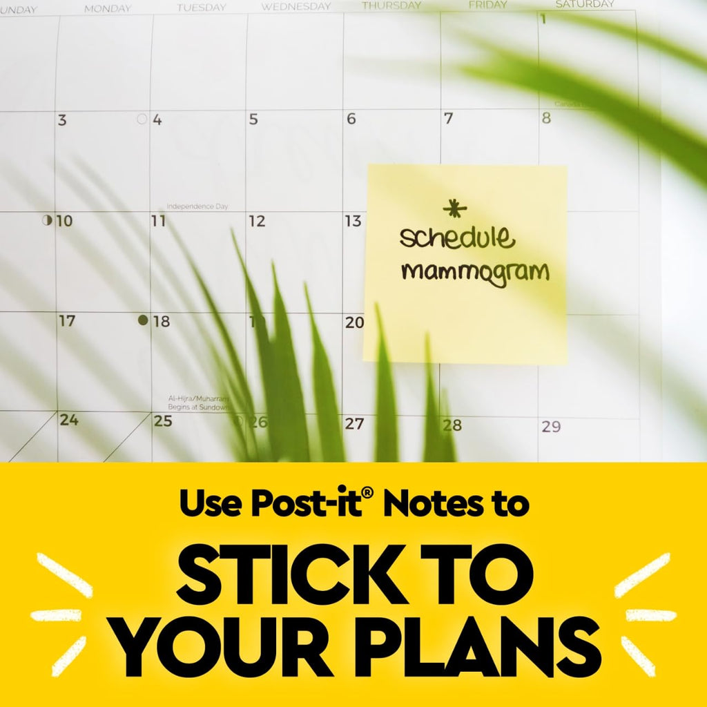 Post-it Notes, 3x3 in, 18 Pads, Canary Yellow, Clean Removal, Recyclable