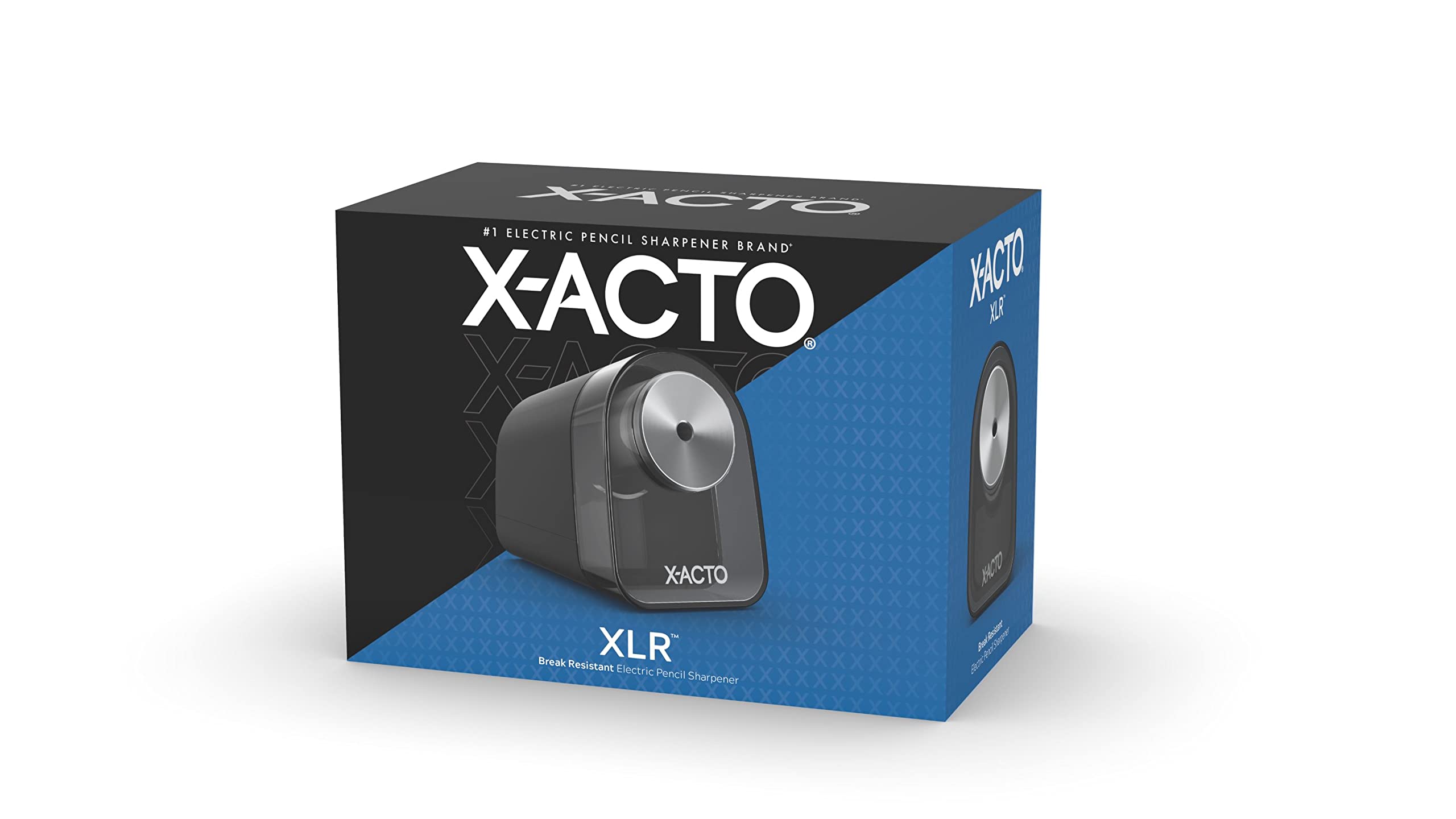 X-ACTO Pencil Sharpener, XLR Electric Pencil Sharpener, Pencil Saver, SafeStart Motor, Black, 1 Count