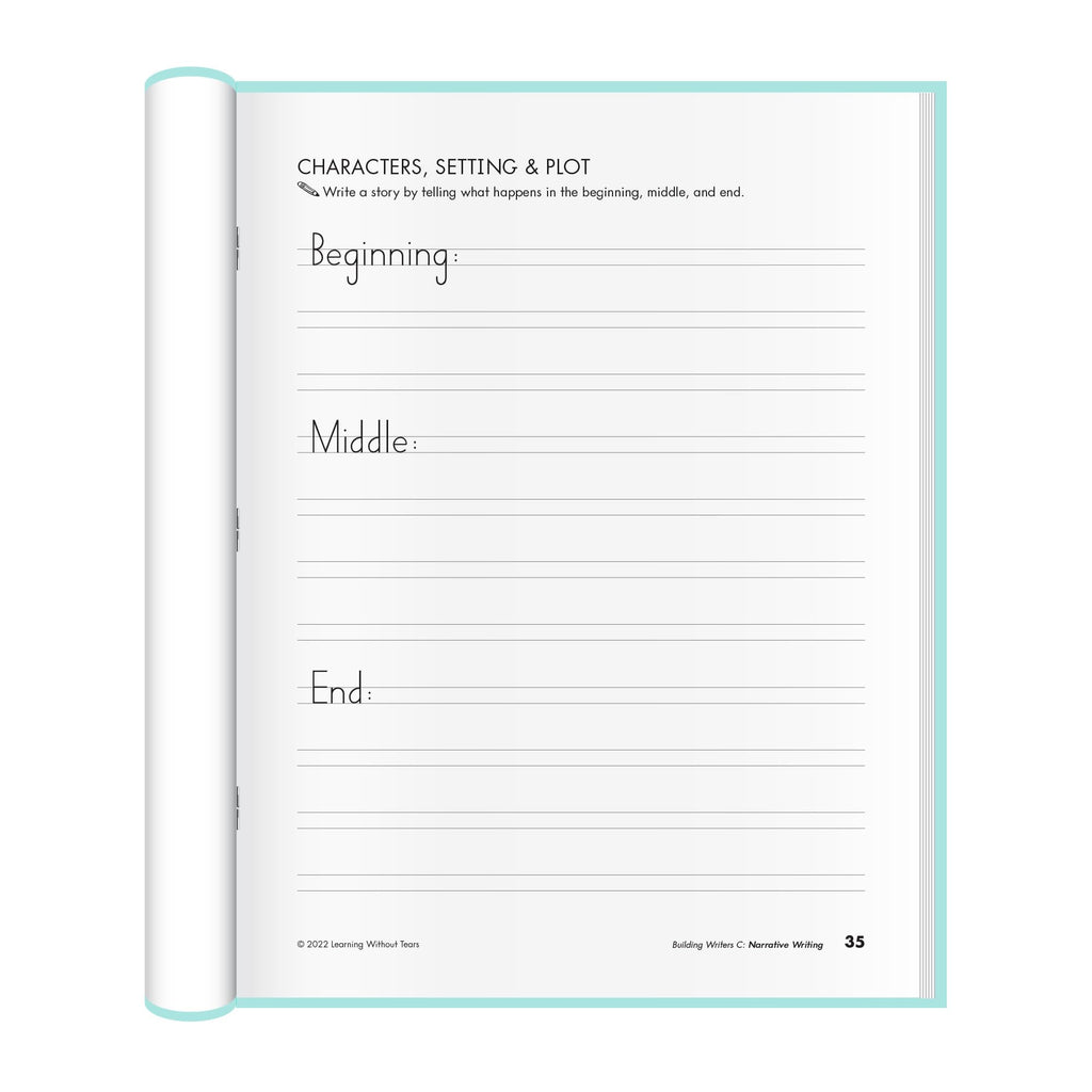 Learning Without Tears Building Writers, Student Edition- Grade 2, Writing Skills in Narrative, Information, Opinion Style, Writing Fluency- Independent Writing or Whole Class- For School and Home Use