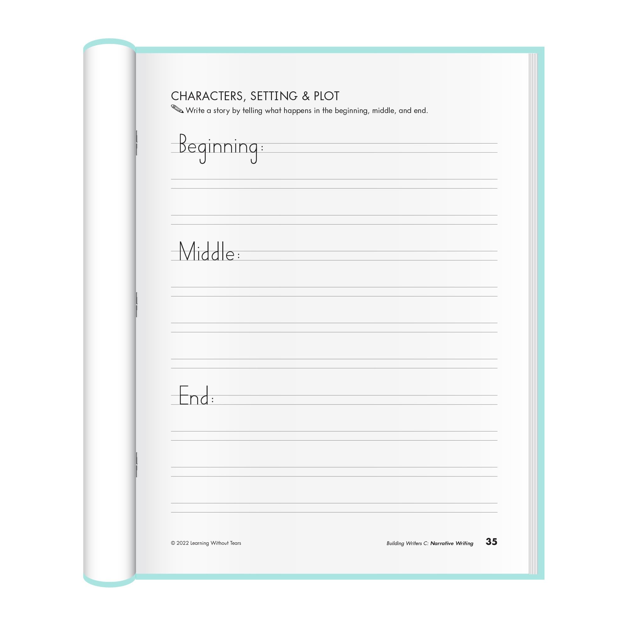 Learning Without Tears Building Writers, Student Edition- Grade 2, Writing Skills in Narrative, Information, Opinion Style, Writing Fluency- Independent Writing or Whole Class- For School and Home Use
