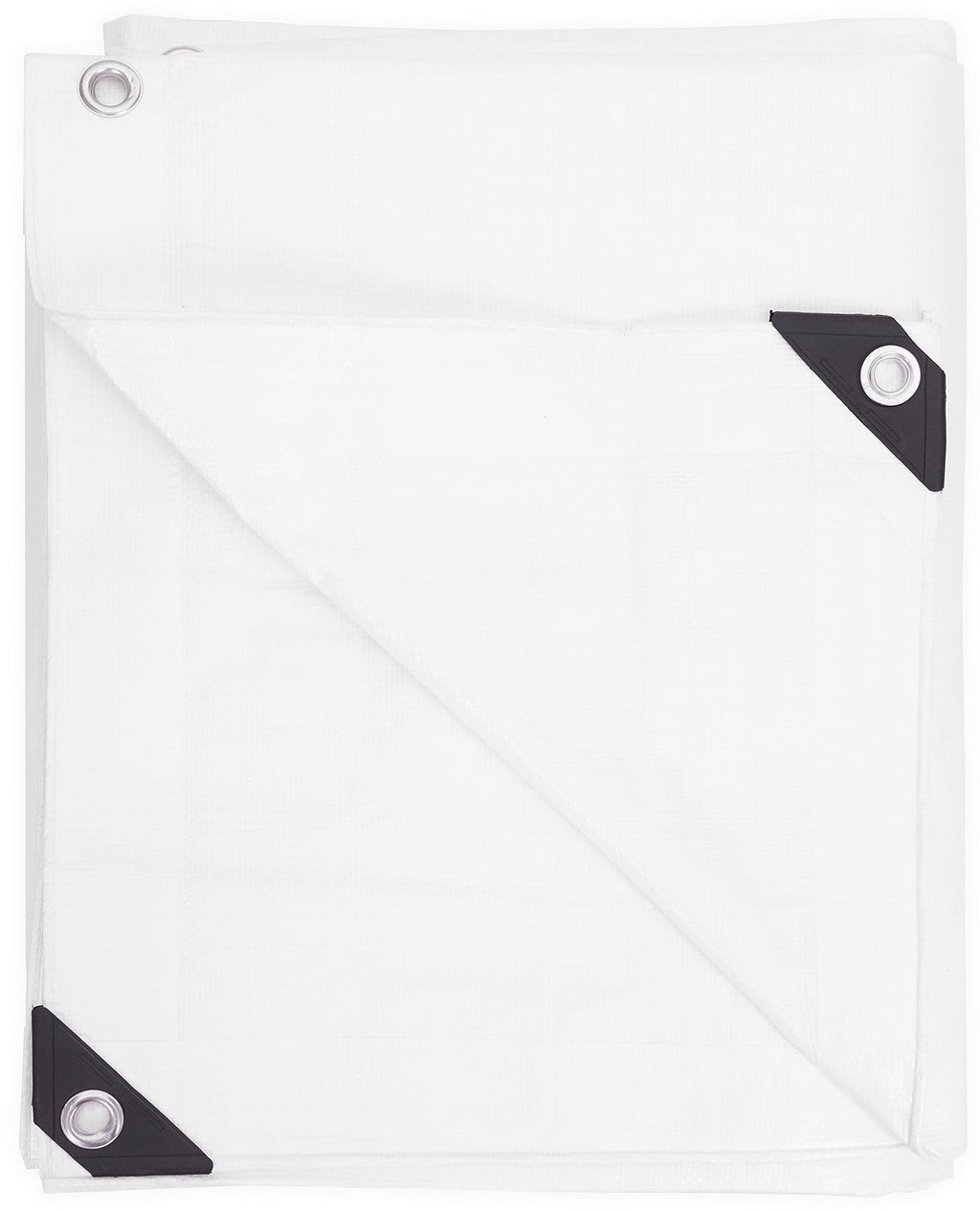 Kotap 8-ft x 20-ft Heavy-Duty 12 by 12 Cross Weave 8-mil White Poly Tarp, Item: TRW-0820