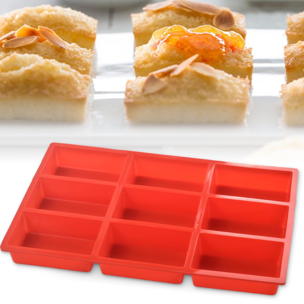 ionEgg Silicone Mini Loaf Pan, Non-Stick Mini Bread Pan, 9 Cavity Silicone Bread Baking Mold, for Mini Loaf Cake, Bread, Meatloaf, Pack of 2
