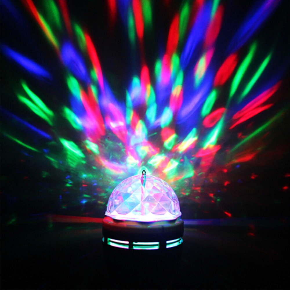 YouOKLight E26 Disco Ball Light, Rotating RGB LED Strobe Bulb, Magic Ball for Disco Birthday Party Club Bar Karokee Halloween Christmas