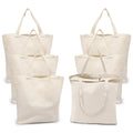 Canvas Tote Bag with Zipper, 6 PACKS Segarty Cotton Bags with Handles, 12Oz Thick Reusable Washale Grocery Shopping Bags Plain Bags for Women Teacher Kids DIY Art Crafts Painting Embroidery Decoration
