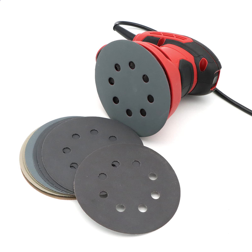 100 PCS Wet Dry Sanding Discs Set, VIBRATITE 5 Inch 8 Holes Hook & Loop Sandpaper 10 Different Grades Including 120 240 320 400 600 800 1000 1200 1500 3000 Grits for Random Orbital Sander
