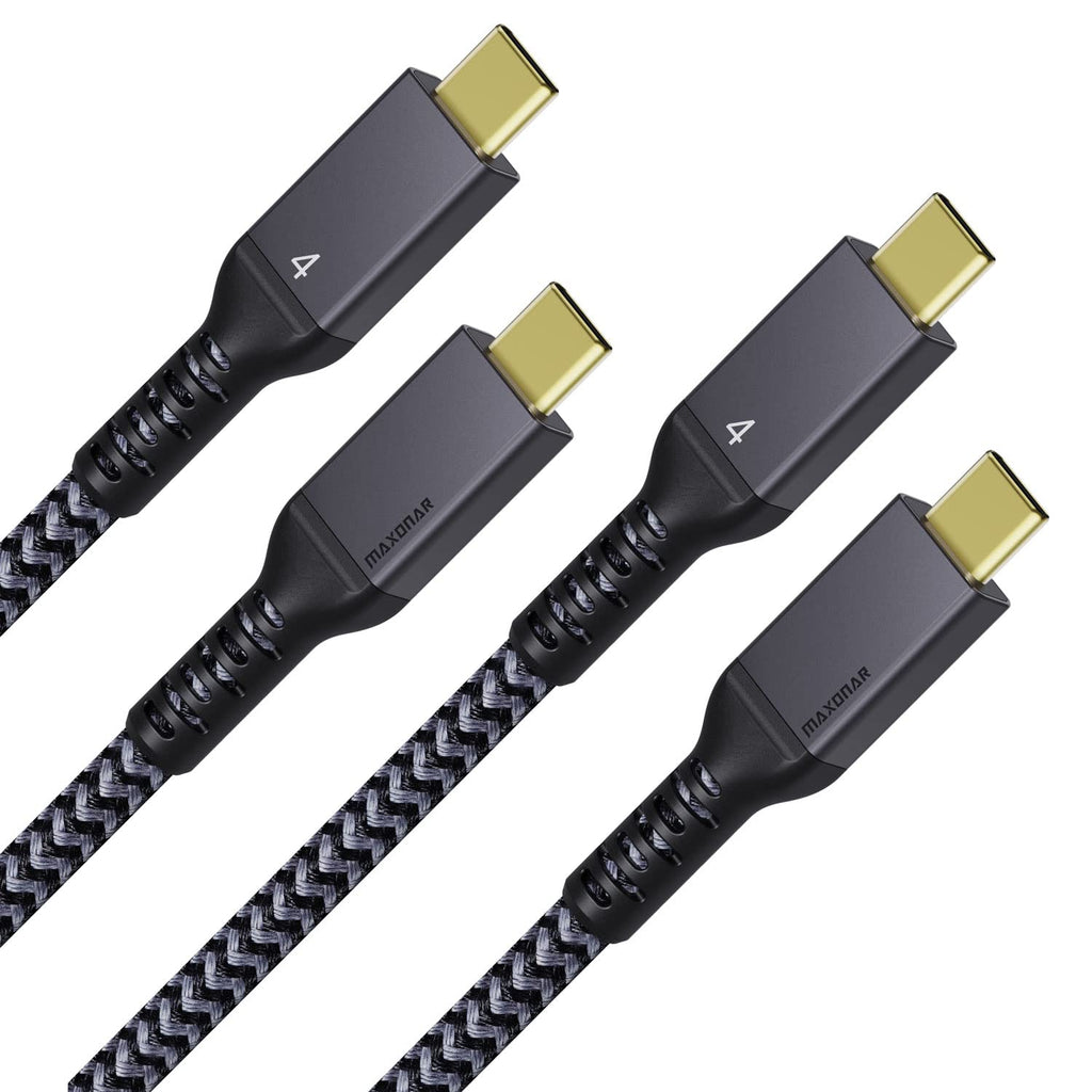 [2 Pack 3.3Ft] Thunderbolt 4 Cable, 40Gbps Thunderbolt Cable with 100W Charging and 8K Compatible with Thunderbolt 4 Monitor, Docking Stations and More