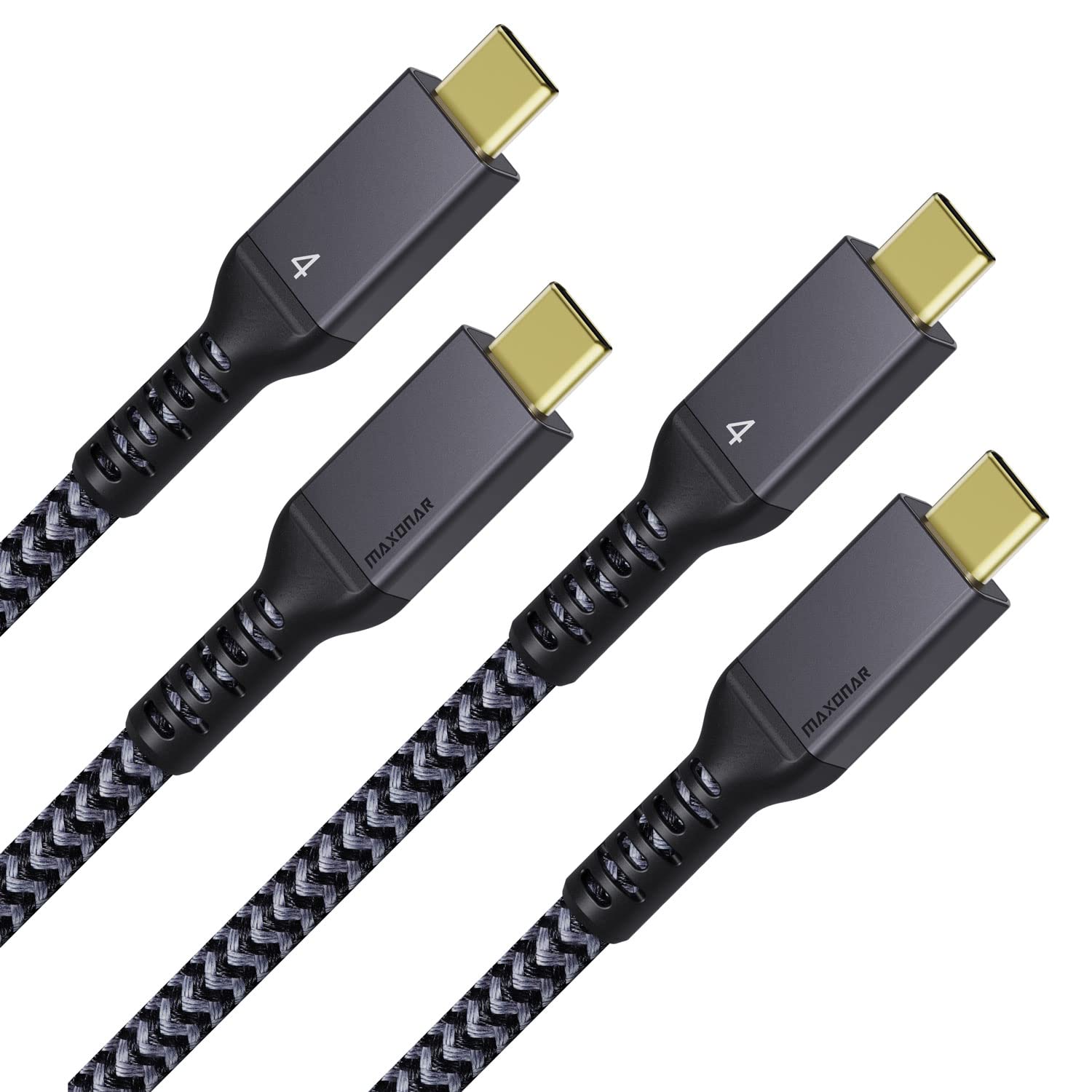 [2 Pack 3.3Ft] Thunderbolt 4 Cable, 40Gbps Thunderbolt Cable with 100W Charging and 8K Compatible with Thunderbolt 4 Monitor, Docking Stations and More