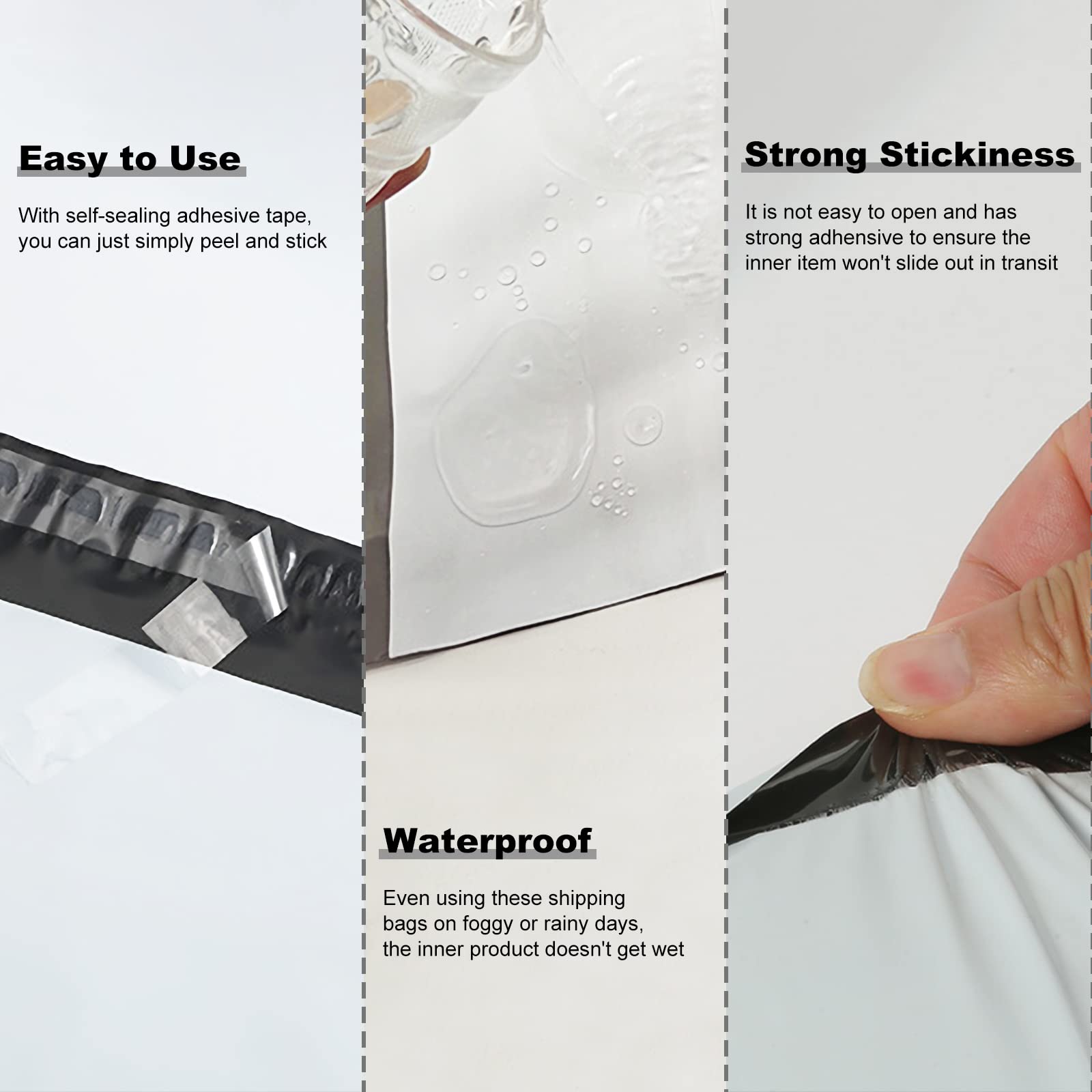 OausTect 14.5" x 19" Large White Poly Mailers,100 Pcs Shipping Envolopes with Strong Self-sealing Adhesive Waterproof and Tear-Proof