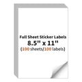 Full Sheet Sticker Labels, 8.5" x 11" Shipping Labels Paper (100 Sheets, 100 Labels), Self Adhesive Full Sheet White Matte Label Paper, Address Sticker Labels for Laser & Inkjet Printer