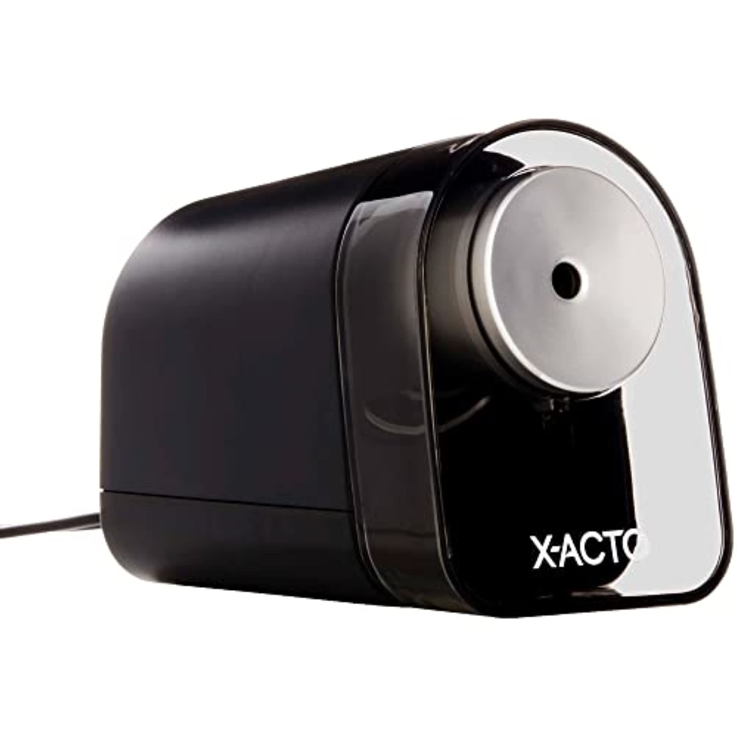 X-ACTO Pencil Sharpener, XLR Electric Pencil Sharpener, Pencil Saver, SafeStart Motor, Black, 1 Count