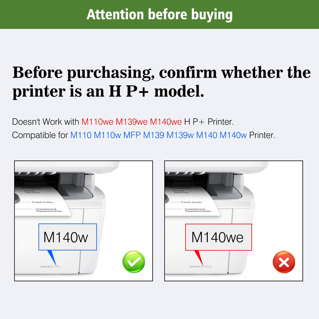 GREENPRINT with CHIP 141X W1410X ( W1410A 141A ) Compatible Toner Cartridge Black High Capacity 2000 Pages for H P M110 M110w M139 M140 M140w Printer, Can't Work with H P + Printer Model End with e