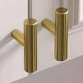 homdiy 10 Packs Gold Cabinet Knobs Kitchen Cabinet Handles- Brushed Brass Drawer Knobs Gold Knobs for Dresser Drawers Handle