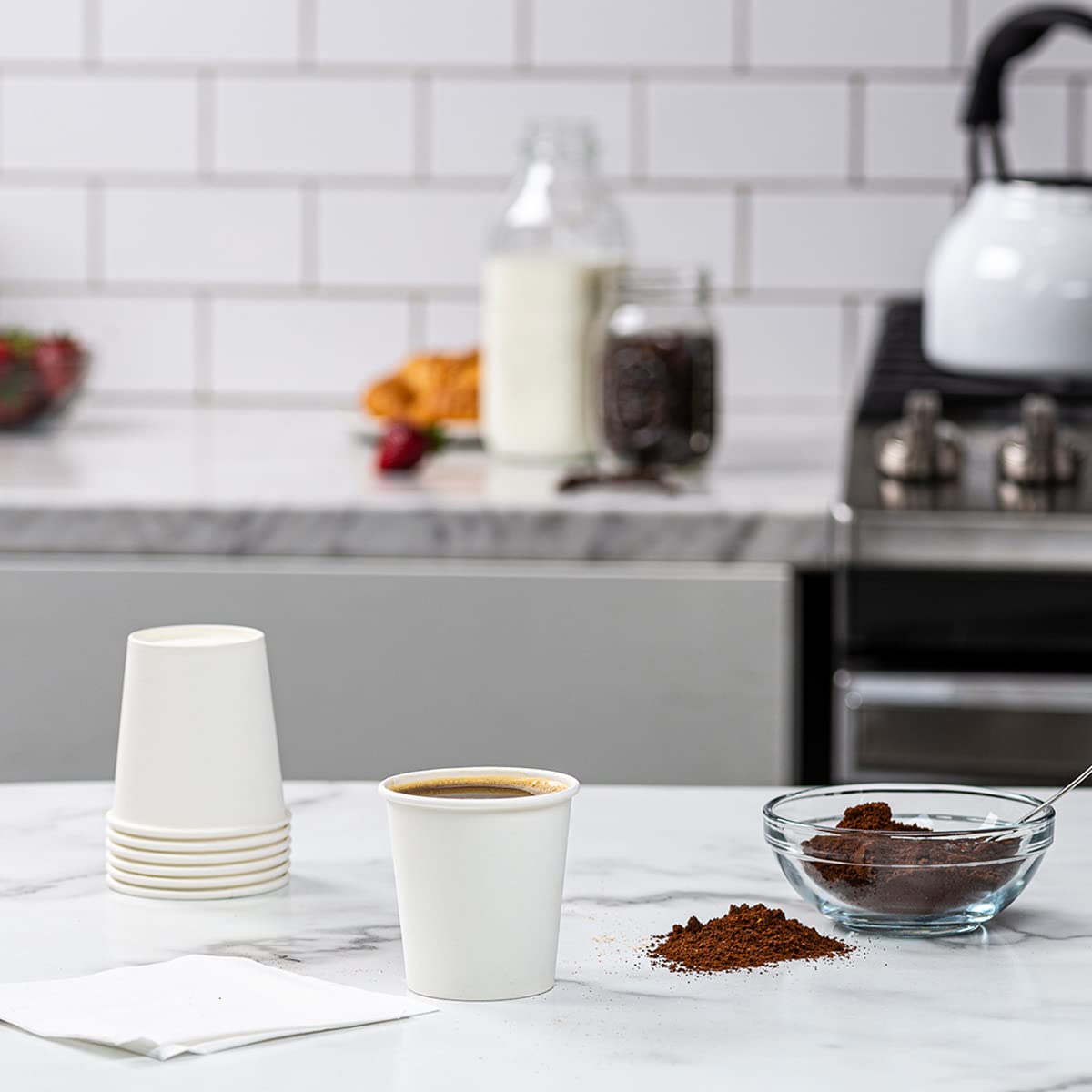 Gusto [3 oz. - 600 Count] White Small Paper Cups, Disposable Mini Bathroom Mouthwash Cups - Eco-Friendly and Versatile (Formerly Comfy Package)