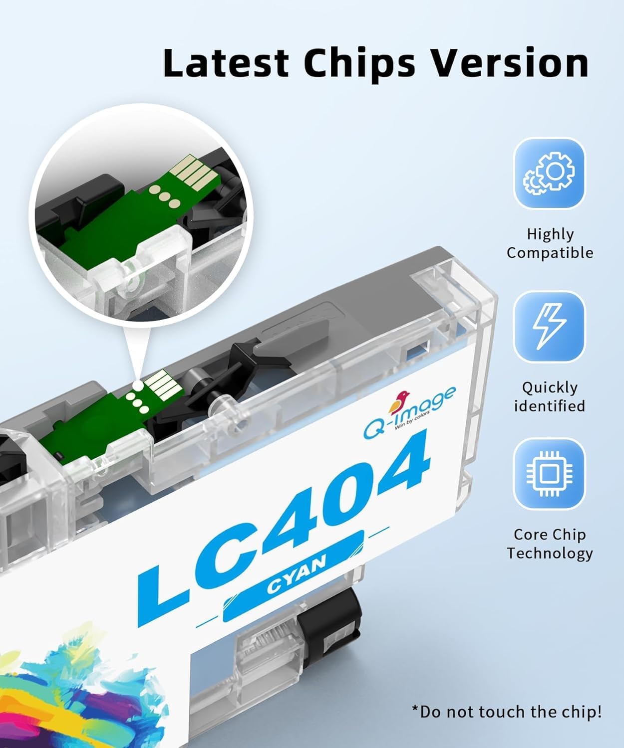 LC404 Ink Cartridges Replacement for Brother Ink cartridges LC404 LC 404 LC-404 for MFC-J1215W MFC-J1205W MFC-J1205W XL Printer(Black/Cyan/Magenta/Yellow, 4 Packs)