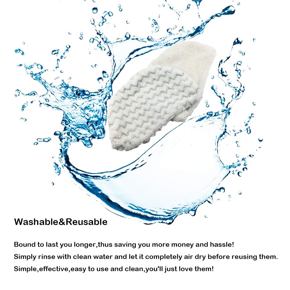 I clean 8 Packs Bissell Steam Mop Pads Replacement for 1940 1440 1544 1806 2075 Series,Compatible with Bissell 19402 19404 19408 19409 1940A 1940F 1940Q 1940T 1940W B0006 B0017, Microfiber Washable