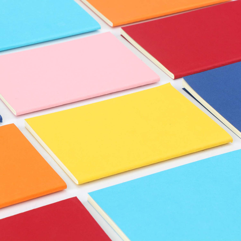 24 Pack Colorful Blank Notebook, Eusoar Mixed Color A6 3.9“ x 5.5” 60 Pages Notebook Unlined, Travel Journal Notebook Notepad Set Bulk, Students Office Writing Diary, Subject Notebooks