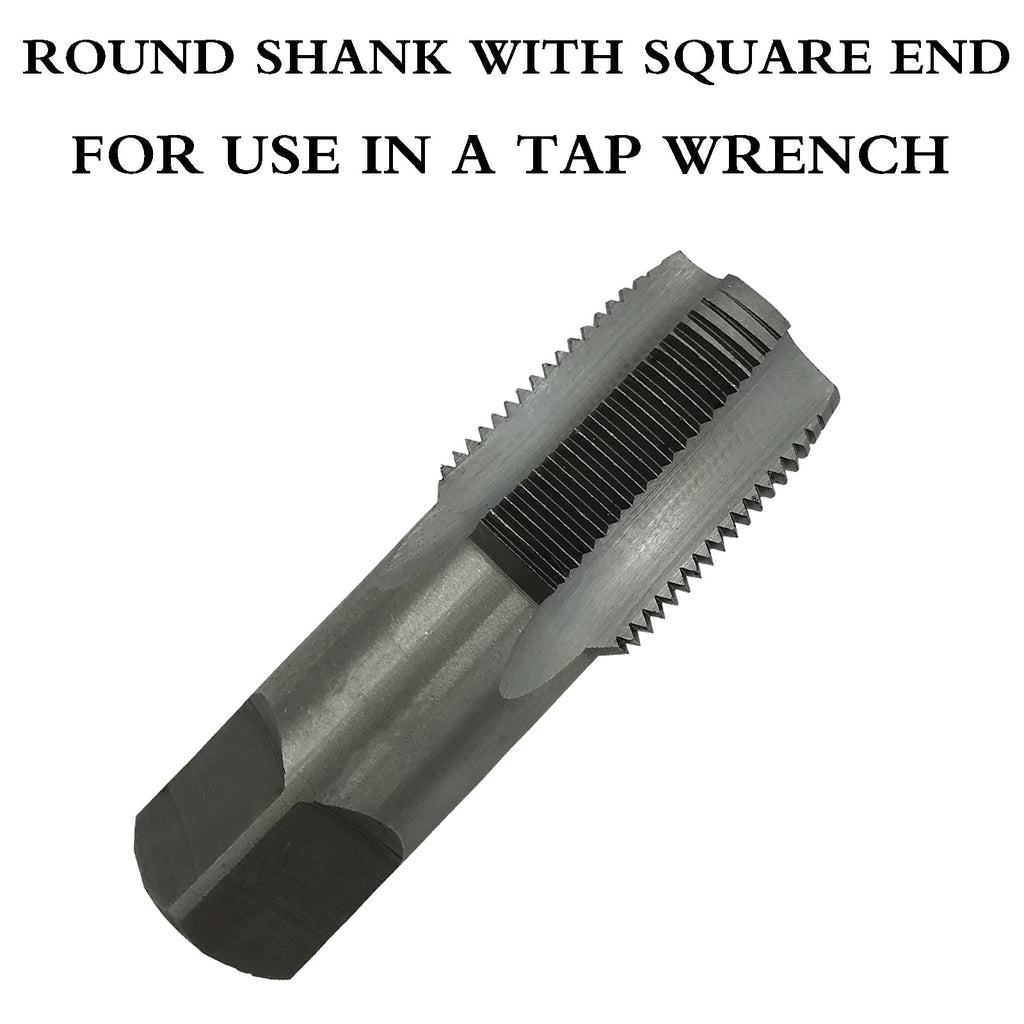 5 Piece NPT Thread Forming Taps, Pipe Taps Set, High-Speed Steel Drill Bits for Cleaning or Re-Thread Damaged or Jam Pipe Threads, Size 1/8", 1/4", 3/8", 1/2", 3/4"