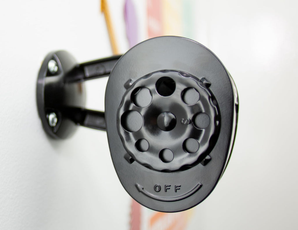 Bostitch Office Wall Mount Manual Pencil Sharpener, Tip Saver, 8 Hole Dial, 6X Longer Cutter Life, Vertical or Horizontal Mounting Black (MPS1-BLK)