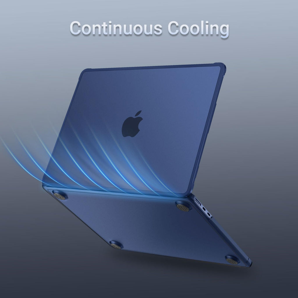 MOSISO Compatible with MacBook Air 13 inch Case M5 2026 M4 2025 M3 M2 2024-2022 A3449 A3240 A3113 A2681, Seamlessly Closes Anti-Crack&Anti-Fingerprints Hard Shell for MacBook Air 13.6, Midnight Clear