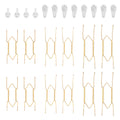 Bilillo 12-Piece Stainless Steel Wall Plate Hangers, 6/8/10Inch Invisible Decorative Wire Plate Holders, Gold