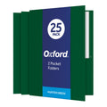 Oxford Twin Pocket Hunter Green Leatherette-Grained Portfolios 25 Count (57556)