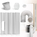 Portable Air Conditioner Window Door Kit with Exhaust Hose, Adjustable Window Seal for AC Unit, Sliding AC Vent Kit for Horizontal or Vertical Windows, AC Window Kit with 5.9" Diameter 59" Length Hose