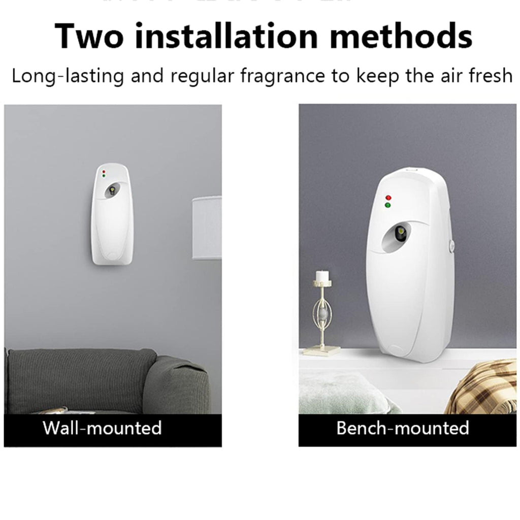 Automatic Fragrance Dispenser, Programmable Wall-Mounted Air Freshener Spray Diffuser for Home Bathroom Offices Hotel Restaurants