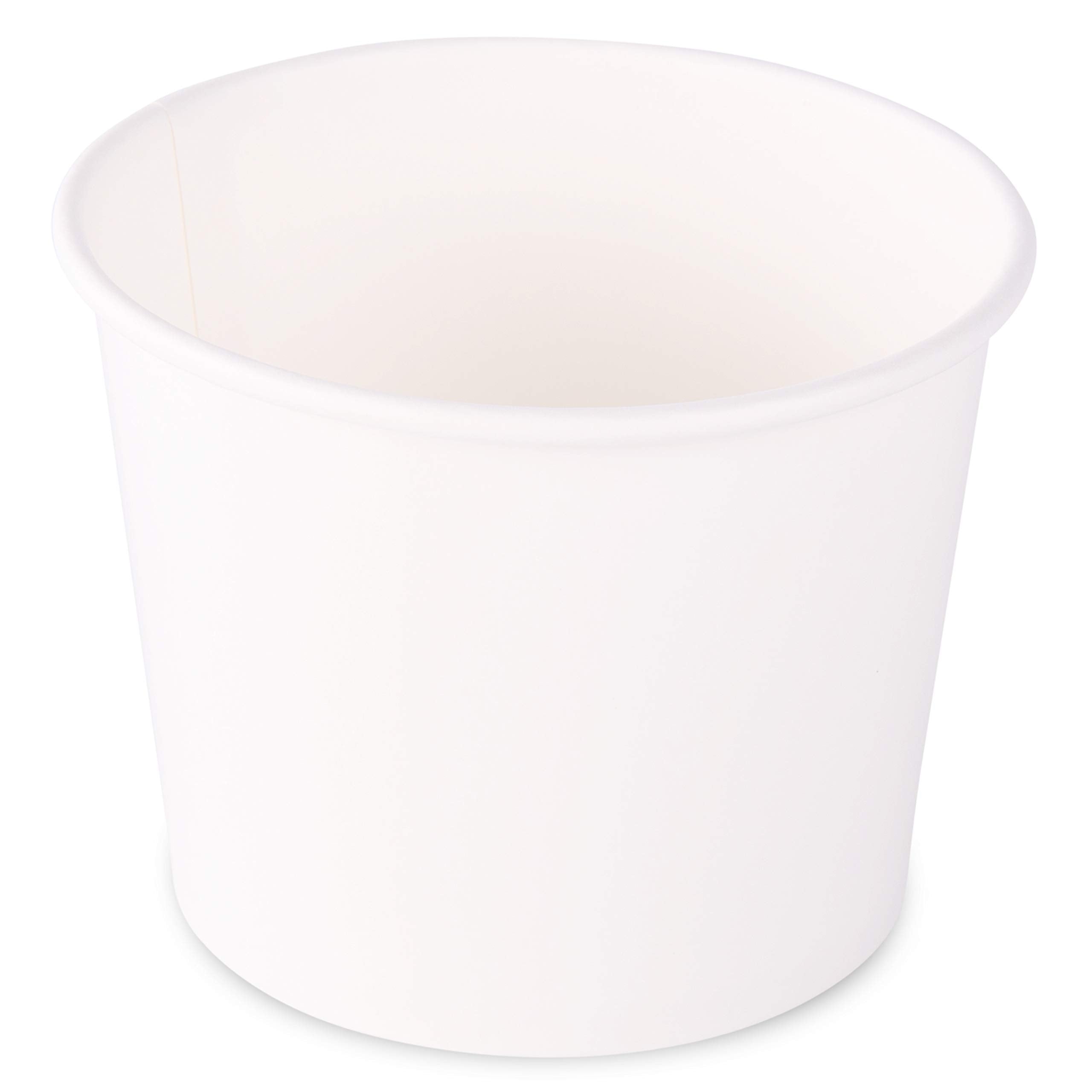 Paper Ice Cream Cups - 100-Count - 12 oz Disposable Dessert Bowls for Hot or Cold Food, 12-Ounce Party Supplies Treat Cups for Sundae, Frozen Yogurt, Soup, White