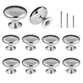 OctinPris Polished Chrome Cabinet Knobs Silver Closet Door Knob 30mm Pull Handles for Kitchen Cupboard Furniture Chest Dresser Bathroom (10pack)