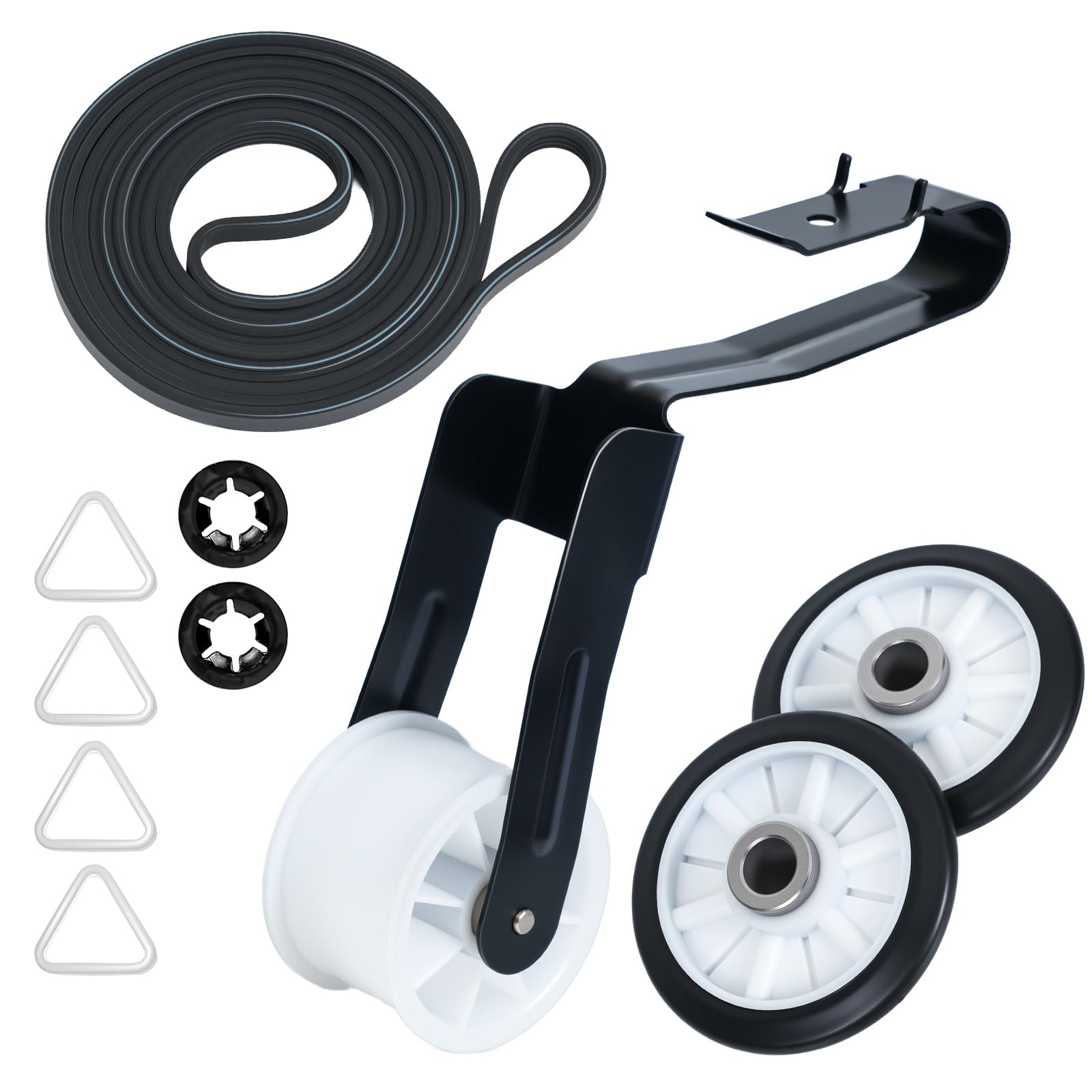4392065 Dryer Repair Kit with 341241 Belt, 691366 Idler Pulley & 349241T Drum Roller for Whirlpool, Kenmore, Maytag, Amana Dryers – Replaces AP3131942 AP6010582 – Fits Models WED4815EW1, NED4655EW1