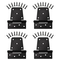 Sange Sopffy Heavy Duty Gate Hinges Black Iron hinge3.5 Inch for Outdoor Barn, Shed, Deck, Wood Door, and Fences (4)