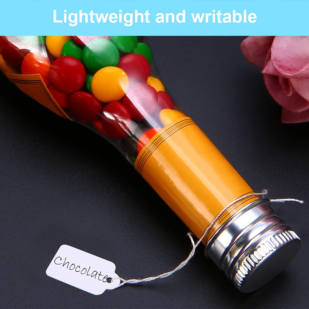 1000Pcs Jewelry Price Tags with String Attached, Marking Tags with String, Display Clothing Tags Display Label, Paper Price Labels (White)