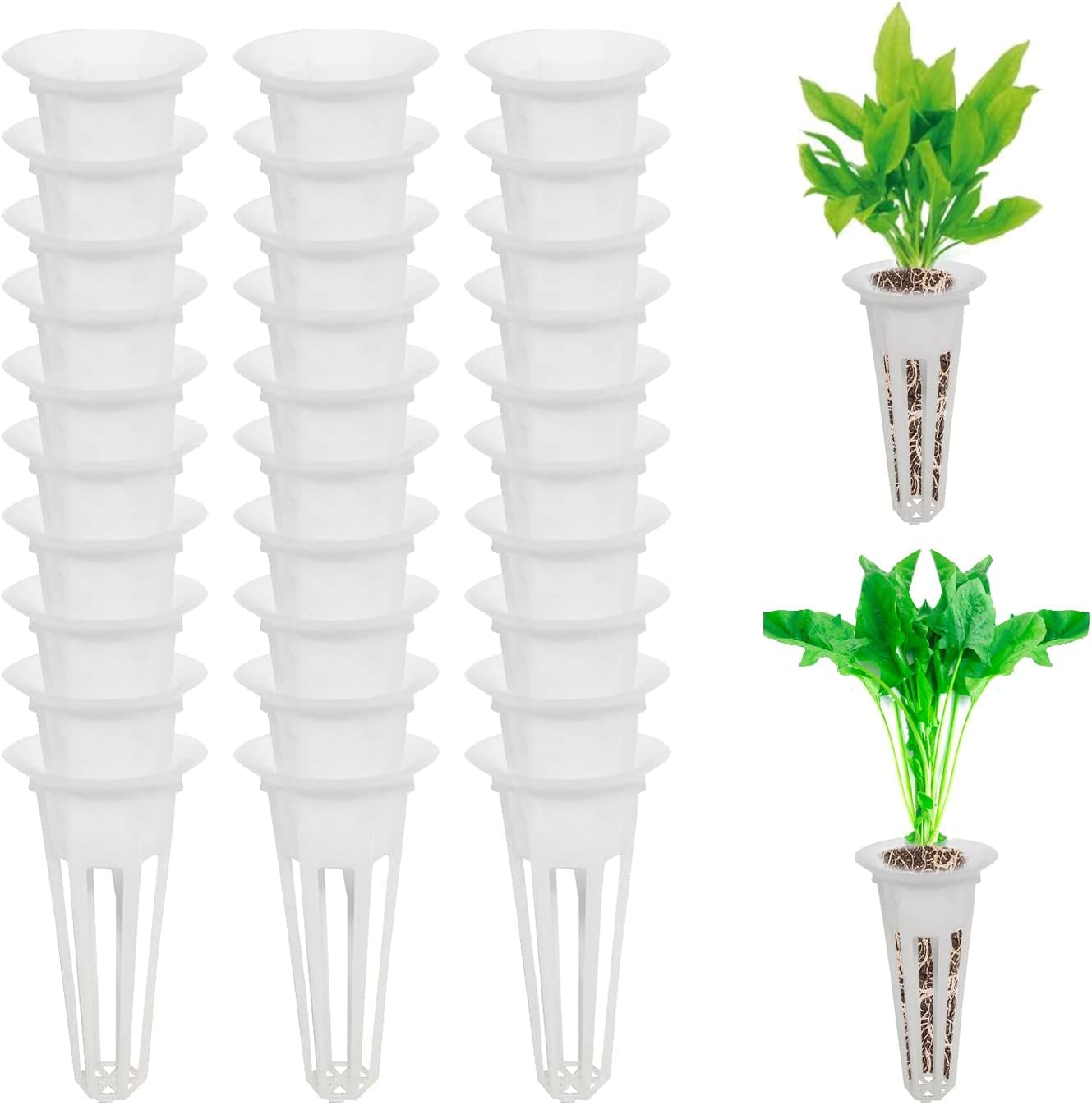 50PCS Grow Baskets Fit AeroGarden Replacement Grow Basket Plant Pod for Grow Sponges Basket Compatible with Hydroponic Growing SystemPlant Growing Containers for Hydroponic, 50 Pack