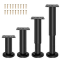OZHOMY 4-Pack Adjustable Height Bed Support Legs – Heavy Duty Metal Furniture Replacement Legs 3.15″-4.72″ for Beds, Sofas, Cabinets, Couch, Dresser (Black)