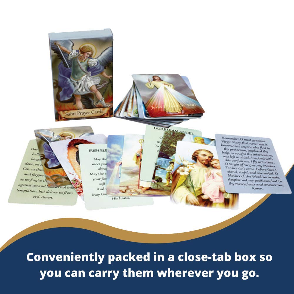 54 Holy Cards Catholic Devotional Prayer Saint Michael St Christopher Jesus