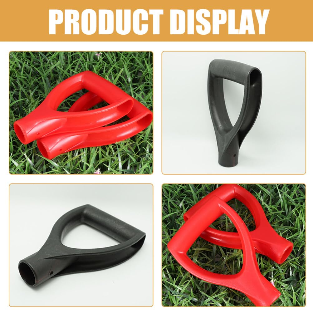 Yardwe 4PCS Plastic Spade Handle Shovel D Grip Handle,32mm/1.26" Inner Diameter PVC Shovel D Grip Handle,Replacement Handle for Digging Raking Tool