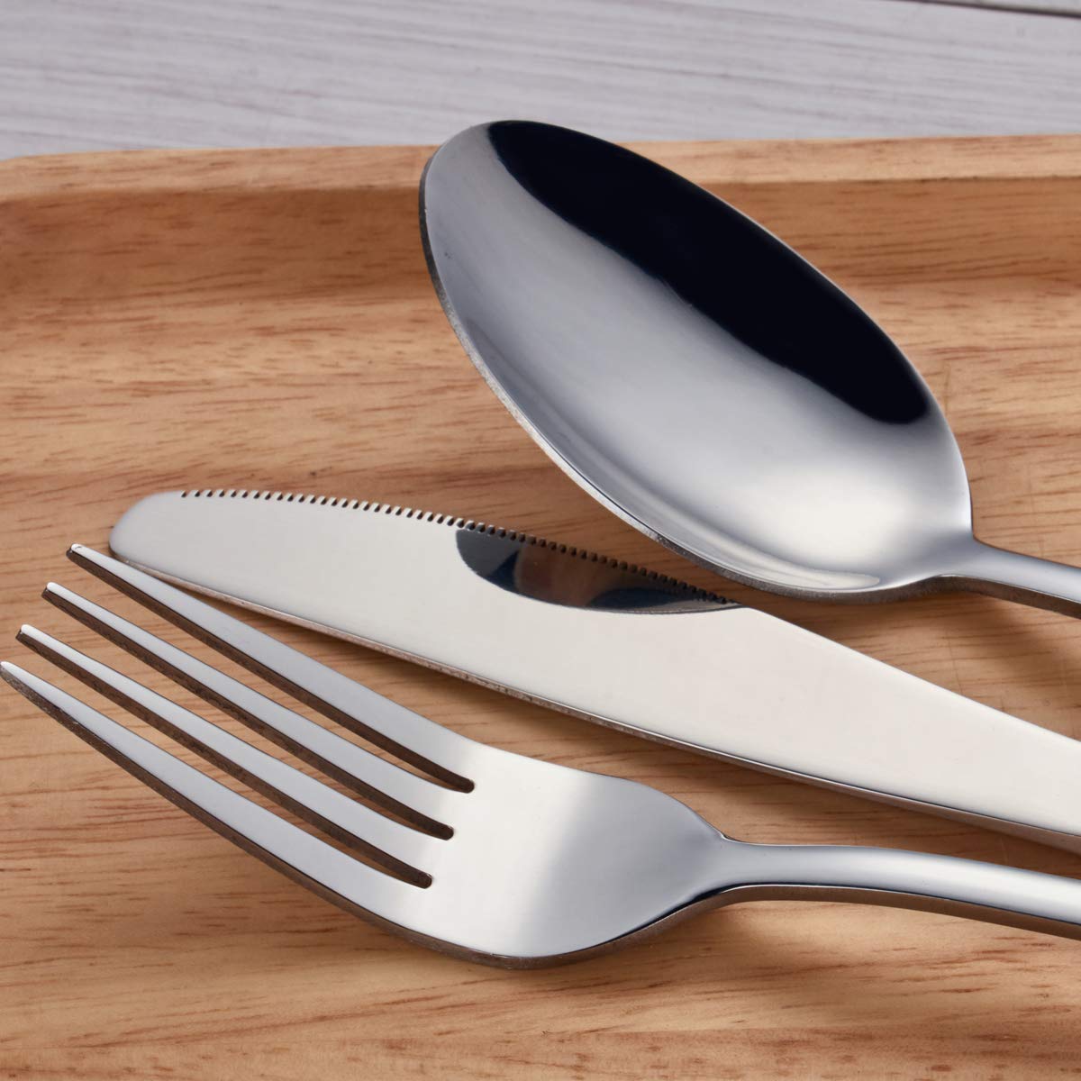 Berglander 20-Pieces Stainless Steel Flatware Set, Silverware Set, Cutlery Set for Wedding Dinner Birthday Parties Service for 4 (20-Piece)